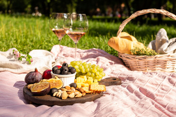 Picnic in a summer garden