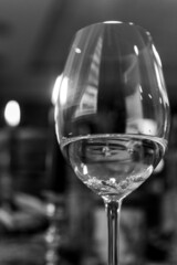 Champagne glass half empty or half full