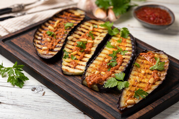 Grilled eggplant and sauce