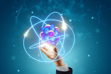 Nuclear fusion concept, endless energy, cheap electricity, future technologies.