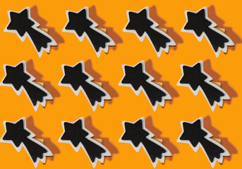 pattern: orange background and stars decor for home