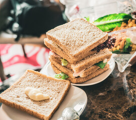 I made a sandwich at an urban hotel.