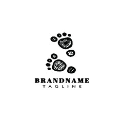 Fototapeta premium cartoon baby foot prints logo icon design template vector illustration