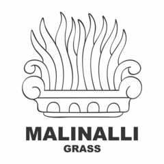 Vector icon with Glyph from Aztec calendar Tonalpohualli. Calendar day symbol Malinalli