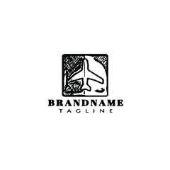 airplane logo cartoon icon template vector illustration