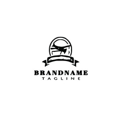 Fototapeta premium airplane badges cartoon logo icon design vector illustration