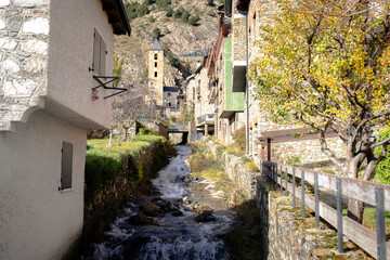 Small town in Andorra - obrazy, fototapety, plakaty