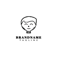 avatar cartoon logo icon design simple vector illustration