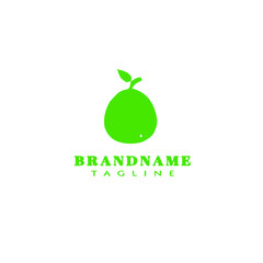 cute avocado fruit cartoon logo icon design template vector illustration