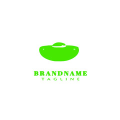 flat avocado fruit cartoon logo icon design template vector illustration