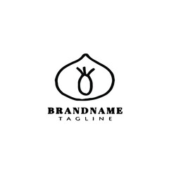 design azalea flower logo icon cartoon template vector illustration