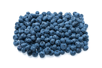 Group of fresh blueberry isolated on a white background.