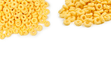 Crispy flakes on a white background.