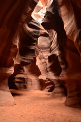 Scenic View of Red Rock Slot Canyon on Navajo Reservation