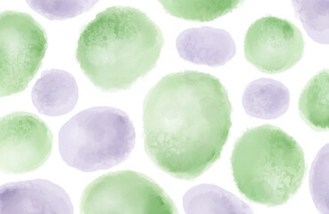 green an purple bubbles of watercolor 