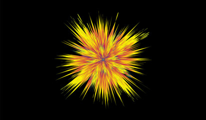 Fototapeta premium Colorfull light explodes on a black background