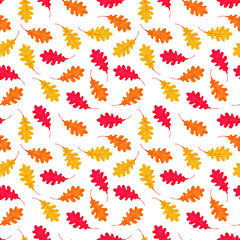 Vector seamless pattern of falling leaves. Background for textile or book covers, wallpapers, design, graphic art, printing, hobby, invitation.