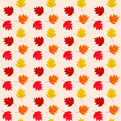 Vector seamless pattern of falling leaves. Background for textile or book covers, wallpapers, design, graphic art, printing, hobby, invitation.