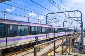 Fototapeta premium Shanghai Metro Line 10 Trains