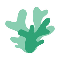 Icelandic green moss logo icon on white background