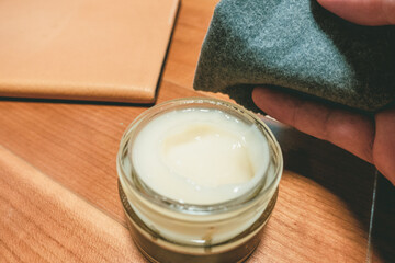 I did maintenance on leather products.
