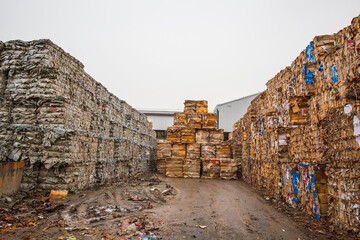 Paper pile and piece of cardboard