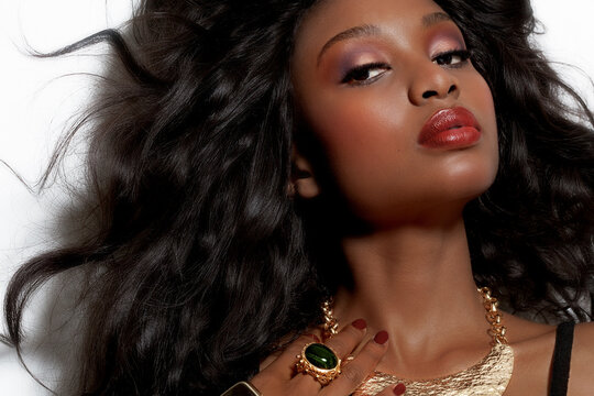 Beautiful African Woman With Makeup
