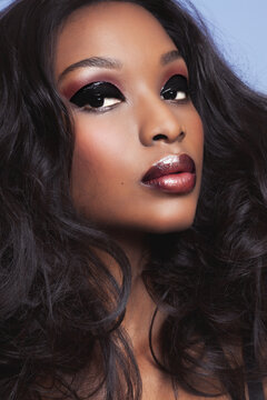 Beautiful African Woman With Makeup