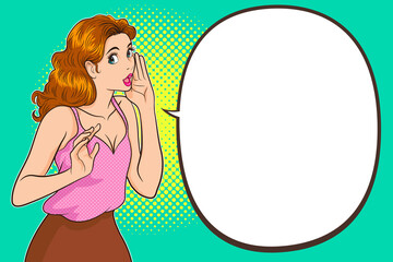 gossiping woman whispering secrets with speech bubble