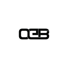 oeb initial letter monogram logo design