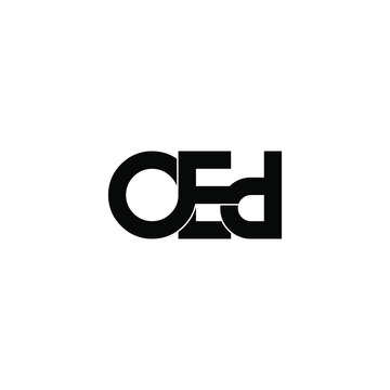 oed initial letter monogram logo design