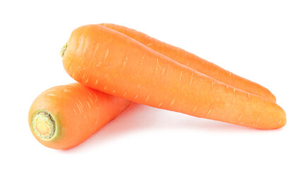 Fresh Carrots isolated on white background