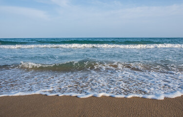 Fototapeta na wymiar Sandy beaches of the Mediterranean