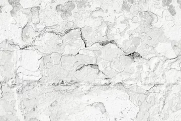 Photo sur Plexiglas Vieux mur texturé sale Texture de surface du mur de béton blanc, motif de ciment avec fond de fissures avec espace pour copier
