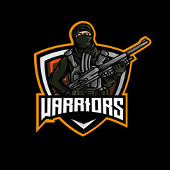 Warrior mascot esport logo