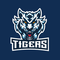 Tiger mascot esport logo