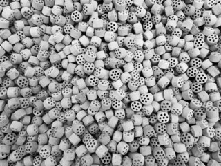 Renea nickel,  "skeletal nickel" — is a solid microcrystalline porous nickel catalyst used in chemical processes for hydrogenation or hydrogen reduction of organic compounds. Black and white photo