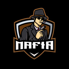 Mafia mascot esport logo