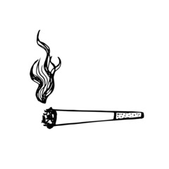 cigarette vector black silhouette isolated