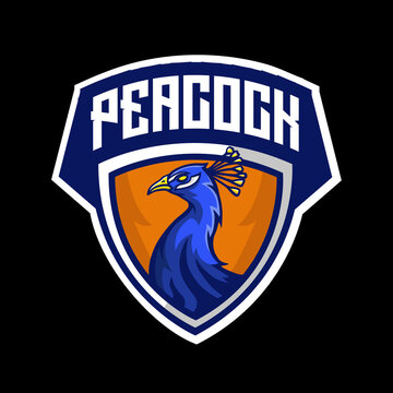 Peacock mascot esport logo