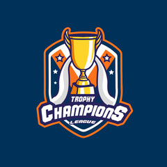 Trophy mascot esport logo