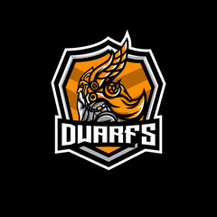 dwarf mascot esport logo
