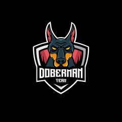 Doberman mascot esport logo