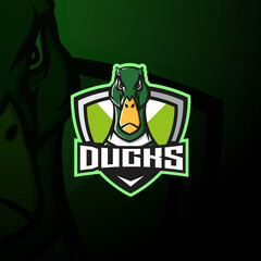 Duck mascot esport logo