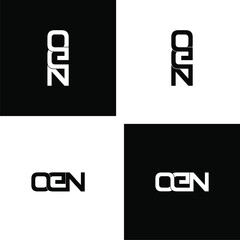 oen initial letter monogram logo design