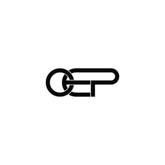 Deurstickers oep initial letter monogram logo design © ahmad ayub prayitno