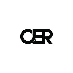 oer initial letter monogram logo design