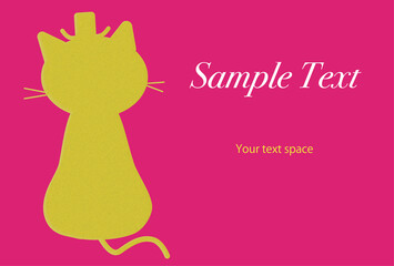 背景素材　帽子をかぶった猫　