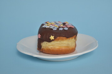 delicious donuts served on a plate