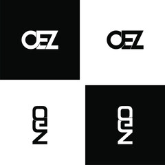 oez initial letter monogram logo design